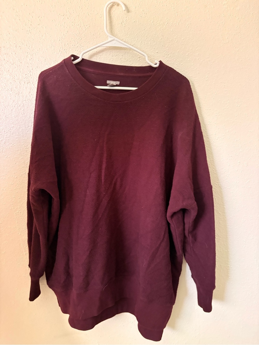 aerie Maroon Crewneck Sweater